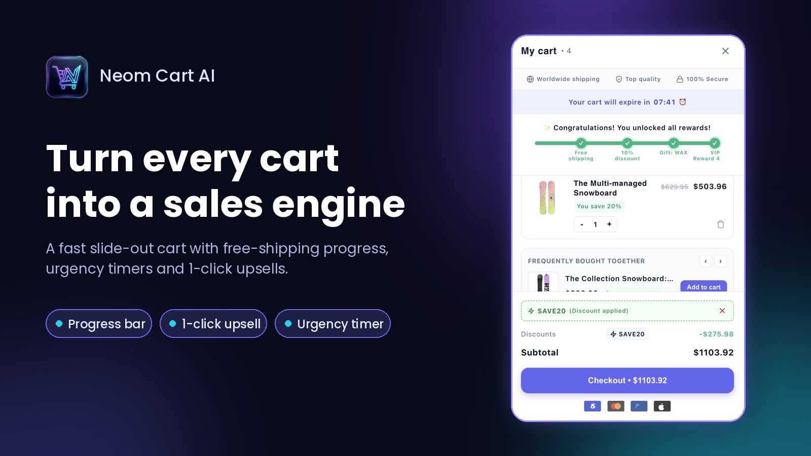 Neom Cart Upsell